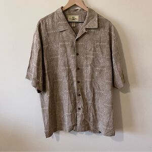Seven Palm Silk Hawaiian button down